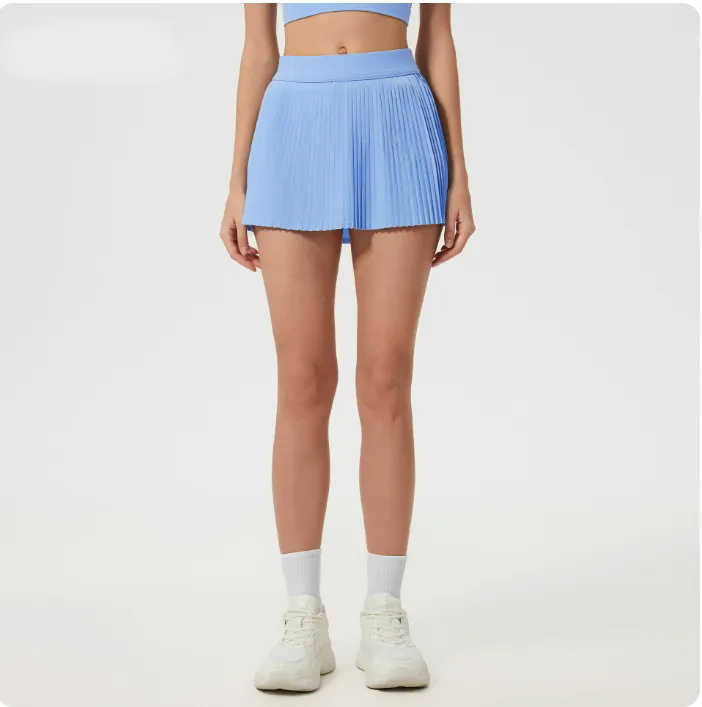 Womens High Waist Casual Beach Short Skirt Built-in Short
