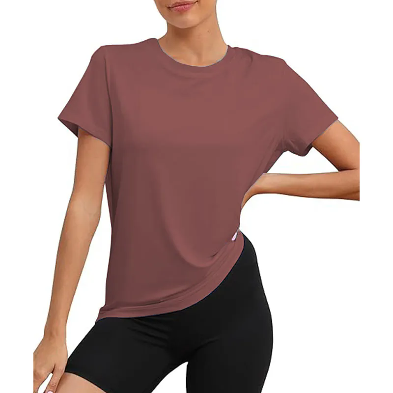 6 Color Women Short Cap Sleeve Top Casual Sweatshirt Crew Neck Loose