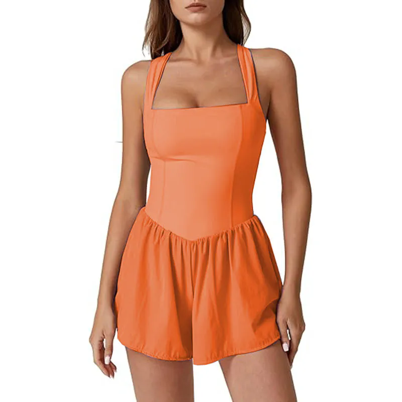 Women Summer Sleeveless Rompers Shorts