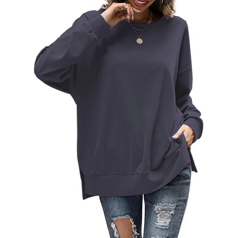 Women Sweaters Crewneck Easy Street Long Sleeve Knit Fall Winter Tops