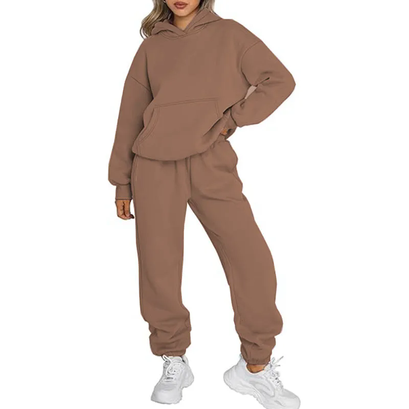 Womens 2 Piece Sweatsuits Set Long Sleeve Pullover Joggers Sweatpant