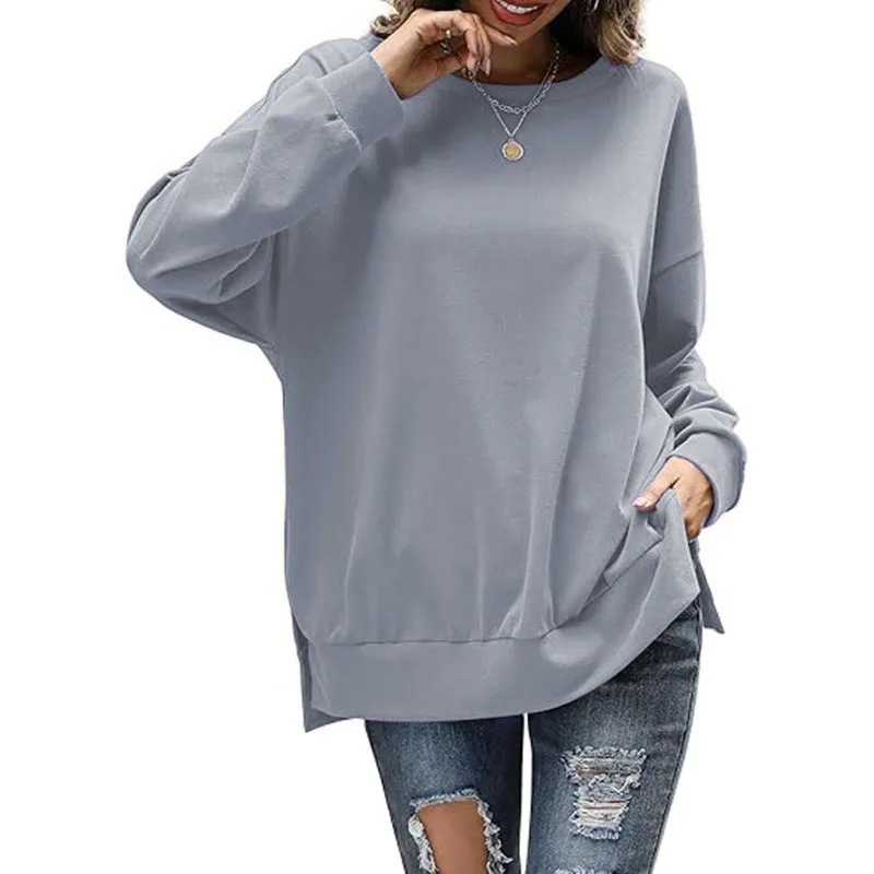 Women Sweaters Crewneck Easy Street Long Sleeve Knit Fall Winter Tops