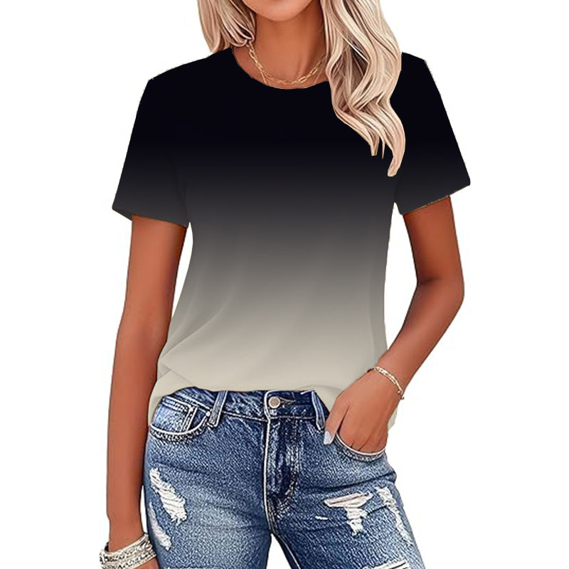 Women Short Sleeve Form Fitted Casual Basic Top T-Shirt