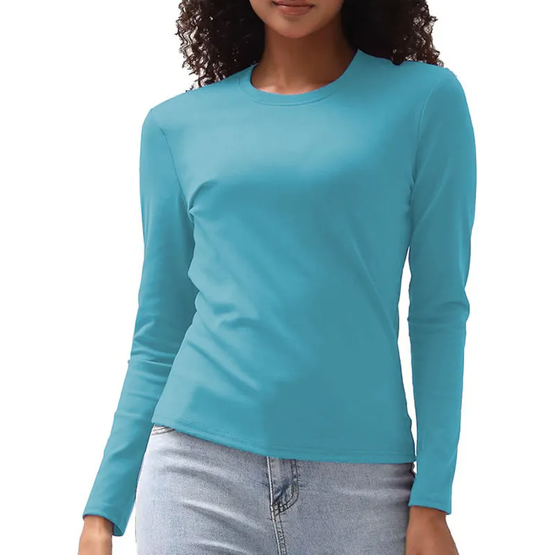 13 color Women Long Sleeve Shirts Basic Crop Tops Going Out Fall Fashion