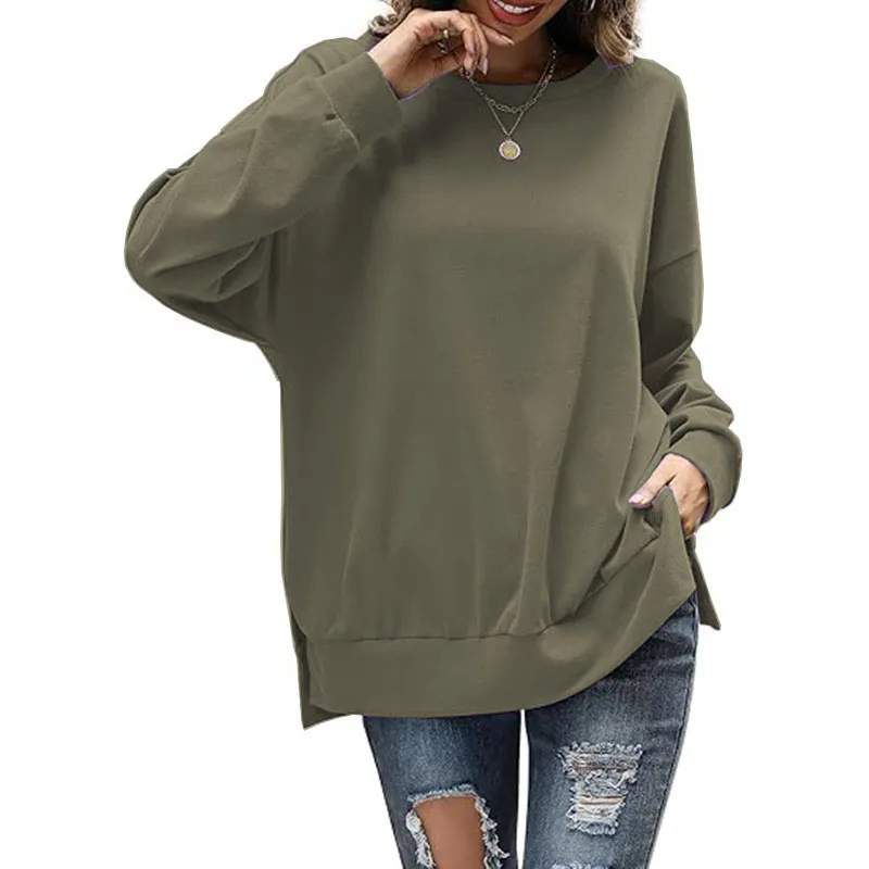 Women Sweaters Crewneck Easy Street Long Sleeve Knit Fall Winter Tops