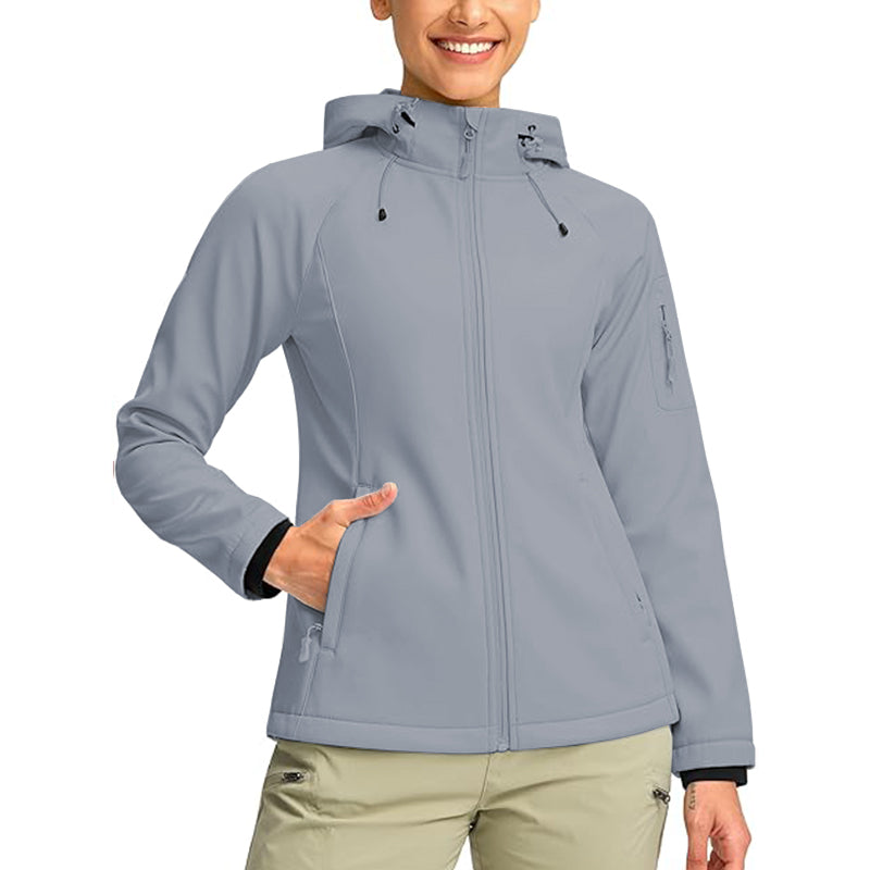 Women Jacket Lined Windproof Warm Light Waterproof