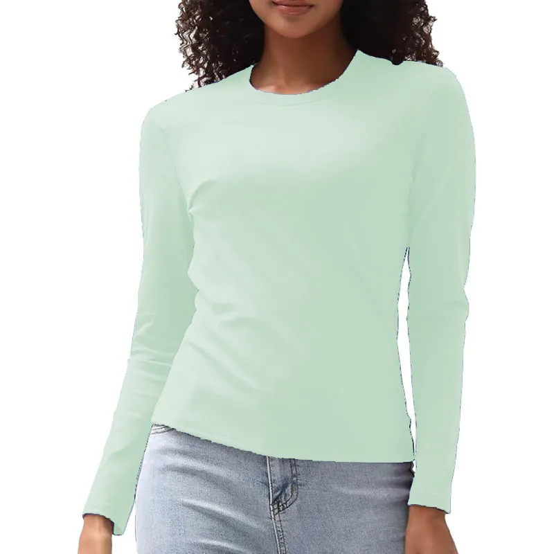 13 color Women Long Sleeve Shirts Basic Crop Tops Going Out Fall Fashion