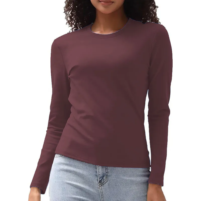 13 color Women Long Sleeve Shirts Basic Crop Tops Going Out Fall Fashion