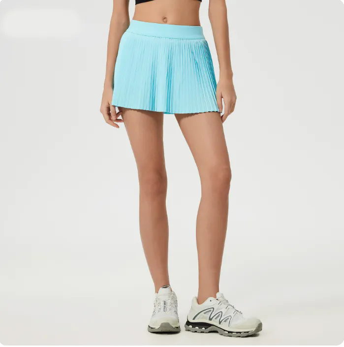 Womens High Waist Casual Beach Short Skirt Built-in Short