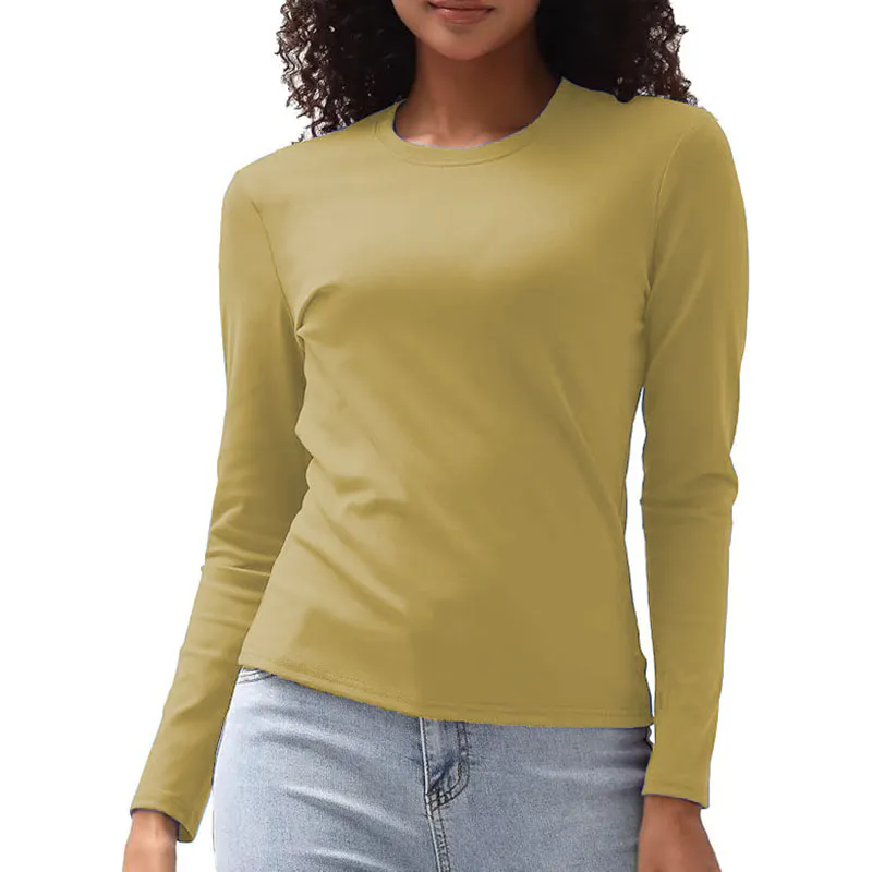 13 color Women Long Sleeve Shirts Basic Crop Tops Going Out Fall Fashion