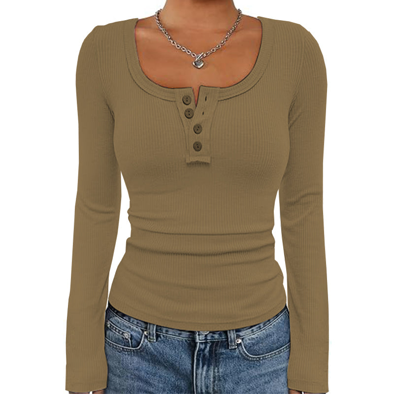 Women Crewneck Long Sleeve Shirt