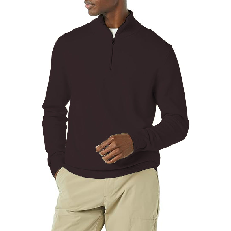 Men's Cotton Quarter-Zip Sweater