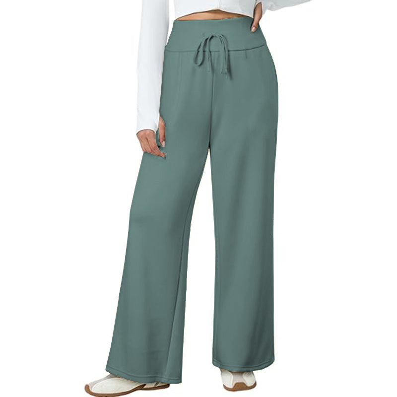 2025 Women Wide Leg Pants Elastic Waist Lounge Pants with Pockets