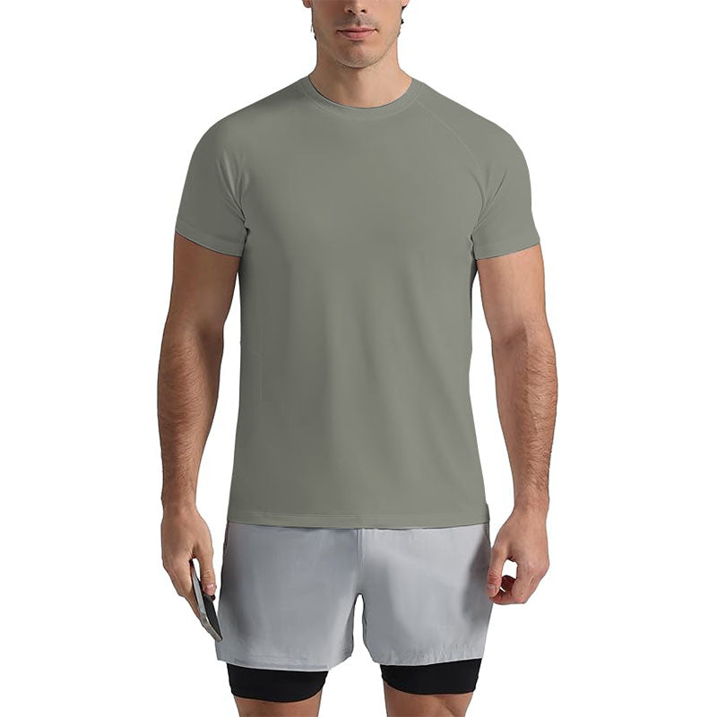 Men's moisture wicking running exercise shirt