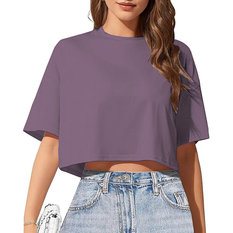 2025 Women Scoop Neck Short Sleeve T-Shirt