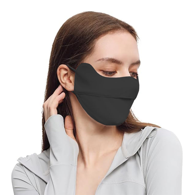 Ladies' sunscreen mask ice silk cool breathable mask washable and reusable