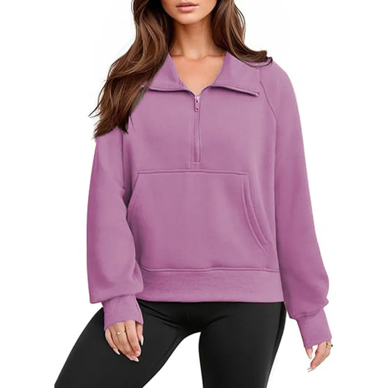 Womens Long Sleeve Button Neck Jacket Side Slit Casual Tops