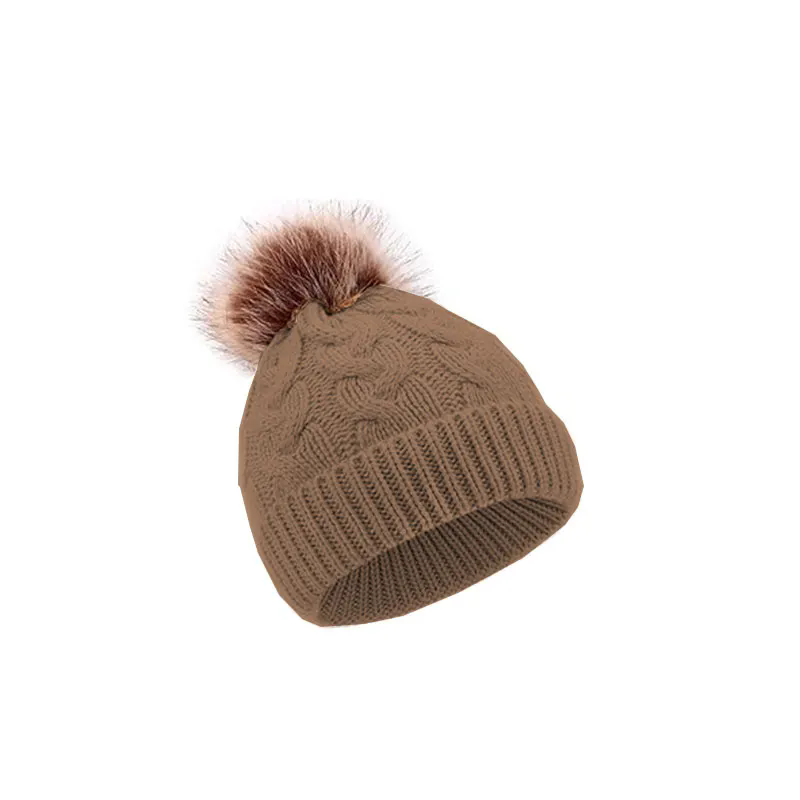 Women Fleece Lined Beanie Soft Warm Knit Hat Cuffed Cap