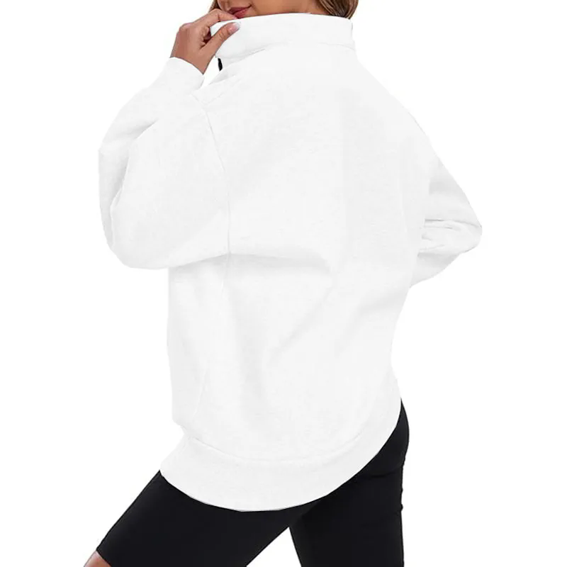 Womens Sweatshirts Half Zip Hoodies