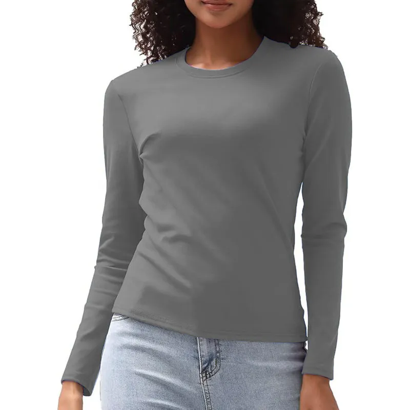 13 color Women Long Sleeve Shirts Basic Crop Tops Going Out Fall Fashion