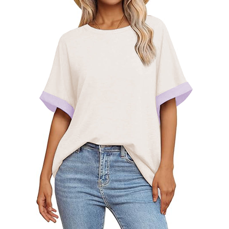 Women Scoop Neck Short Sleeve T Shirts Fitted Casual Basic Top