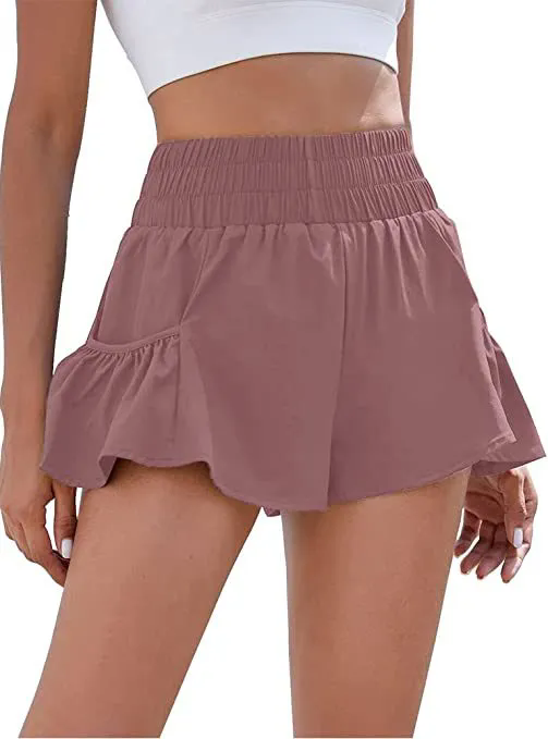 Women Workout Shorts Gym Shorts Running Yoga Shorts fwith Phone Pocket