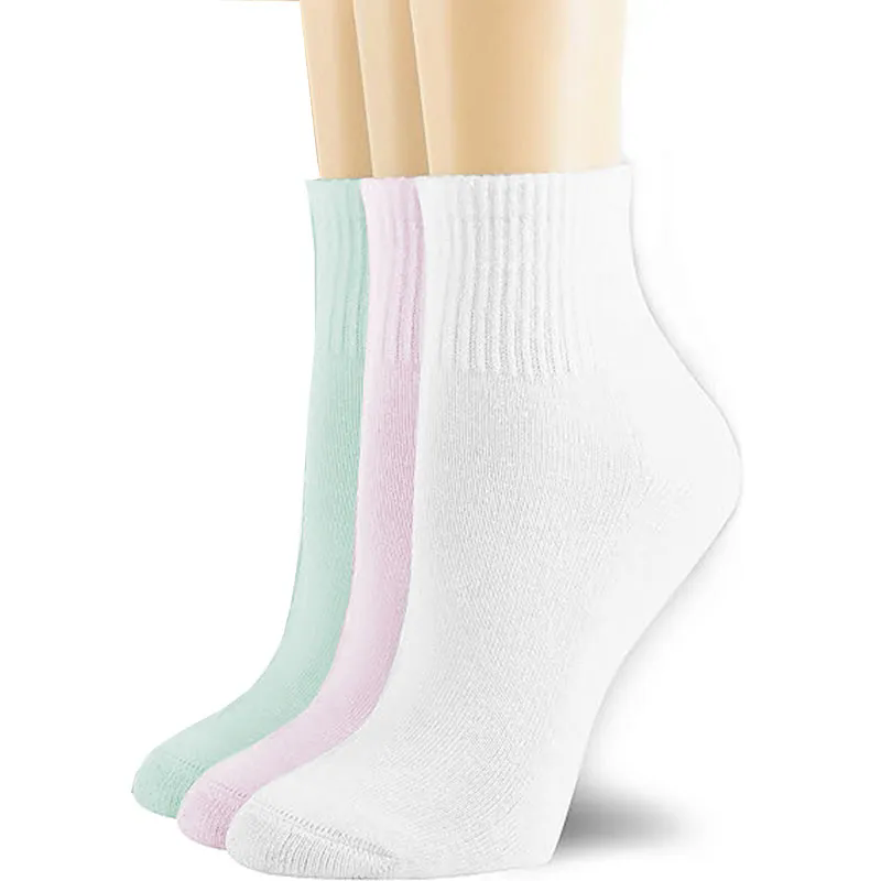 Women Crew/Ankle Cotton Athletic Socks