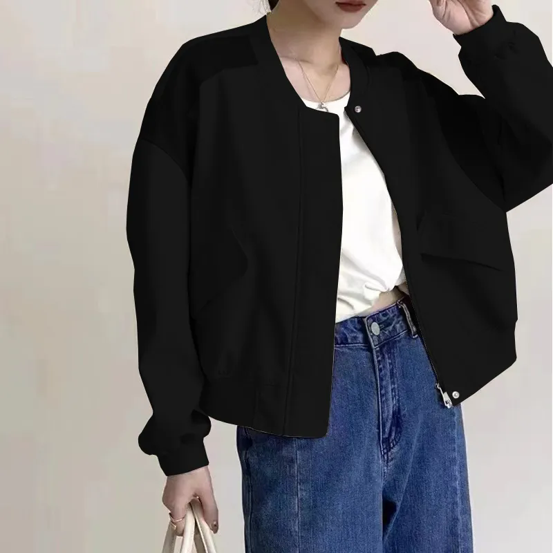 Women Bomber Jacket Windbreaker Lightweight Jacket Coat