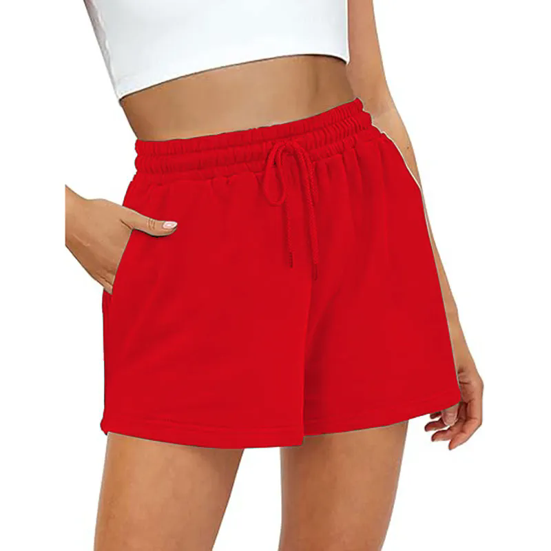 Womens Summer Lounge Cotton Drawstring Shorts