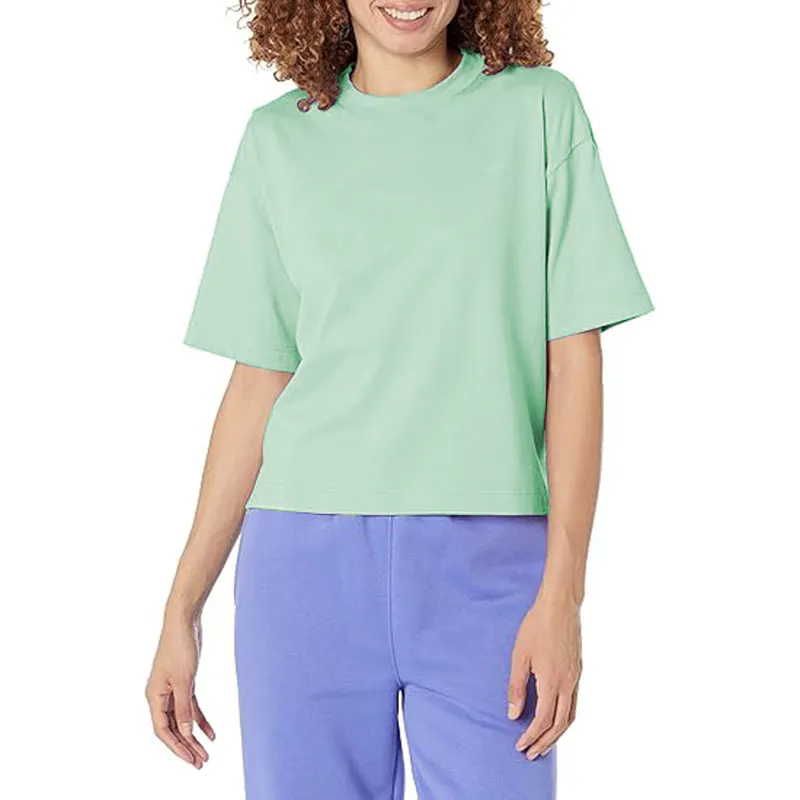 Women Shoulder Relaxed Boxy Short-Sleeve T-Shirt