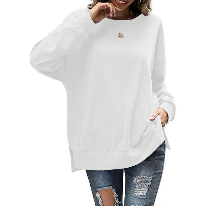 Women Sweaters Crewneck Easy Street Long Sleeve Knit Fall Winter Tops