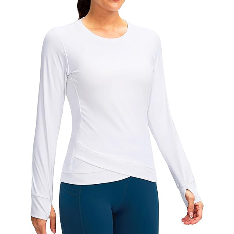 4 Color Women Crewneck Cropped Sweatshirt Pullover Long Sleeve Shirts
