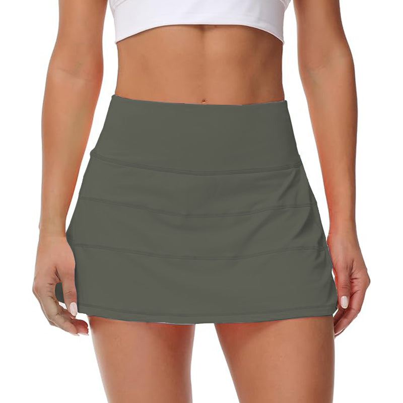 2025 New Women Ruffle Tennis Skirt with Shorts Pockets