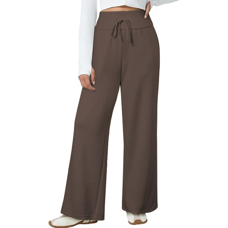 2025 Women Wide Leg Pants Elastic Waist Lounge Pants with Pockets