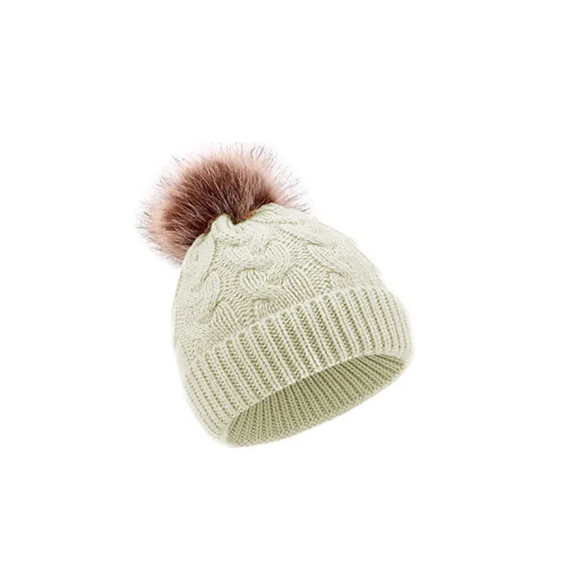 Women Fleece Lined Beanie Soft Warm Knit Hat Cuffed Cap