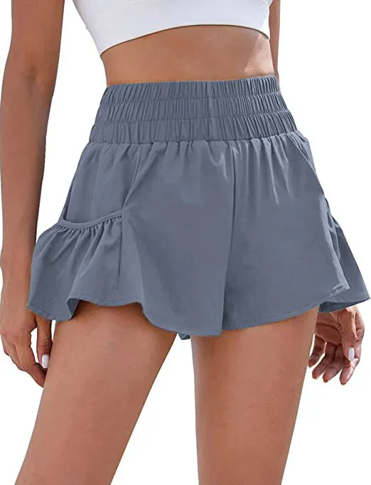 Women Workout Shorts Gym Shorts Running Yoga Shorts fwith Phone Pocket
