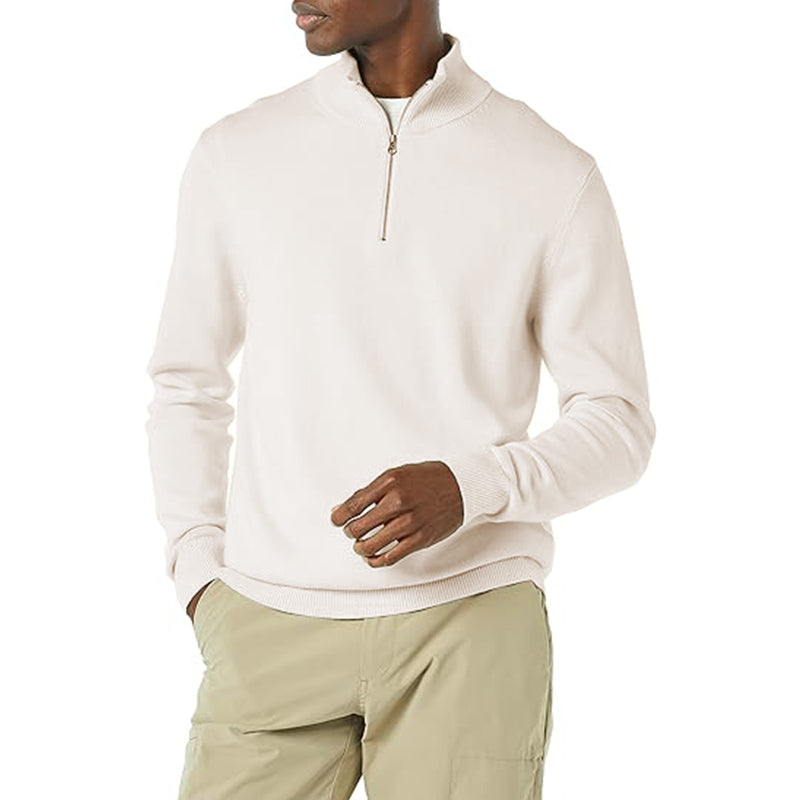 Men's Cotton Quarter-Zip Sweater