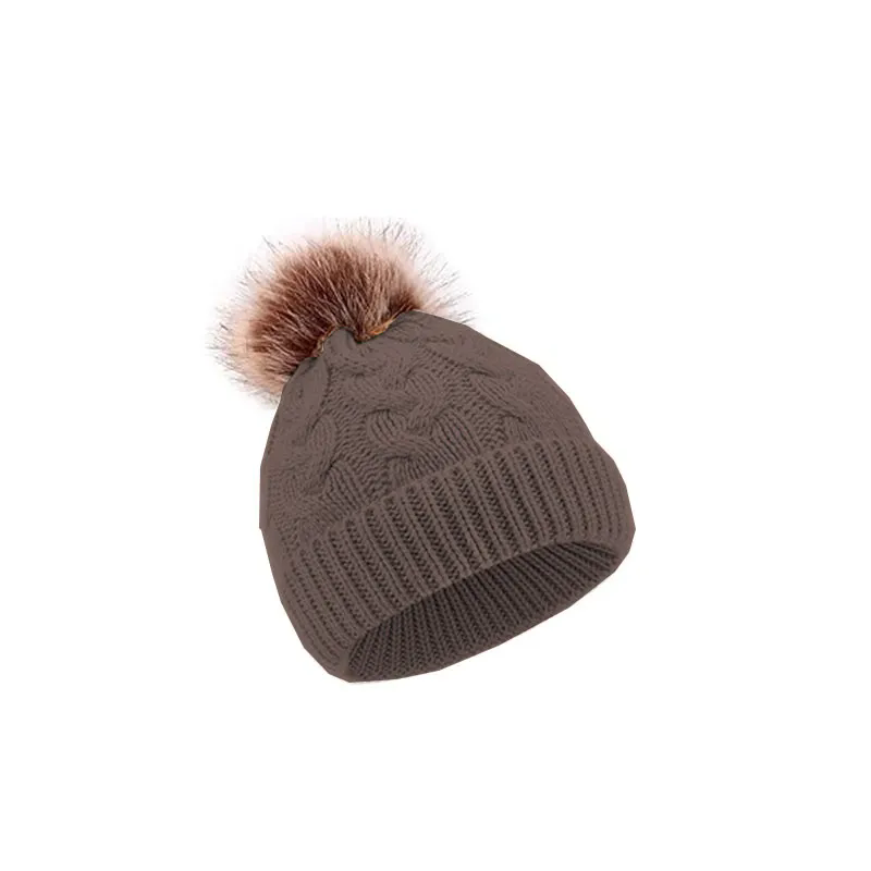 Women Fleece Lined Beanie Soft Warm Knit Hat Cuffed Cap