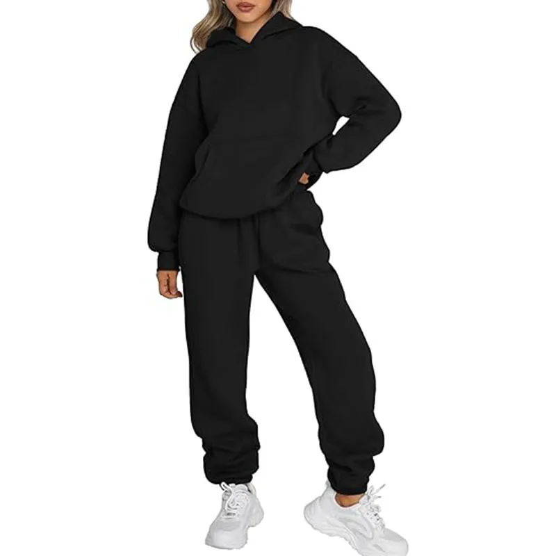 Womens 2 Piece Sweatsuits Set Long Sleeve Pullover Joggers Sweatpant