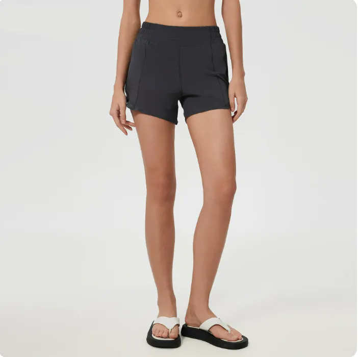 Women Running High Waisted Pocket Sporty Workout Shorts