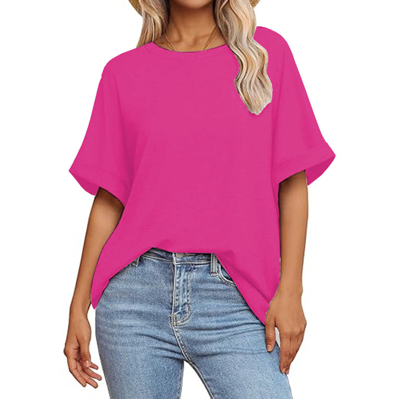 2025 Women Scoop Neck Short Sleeve T-Shirts