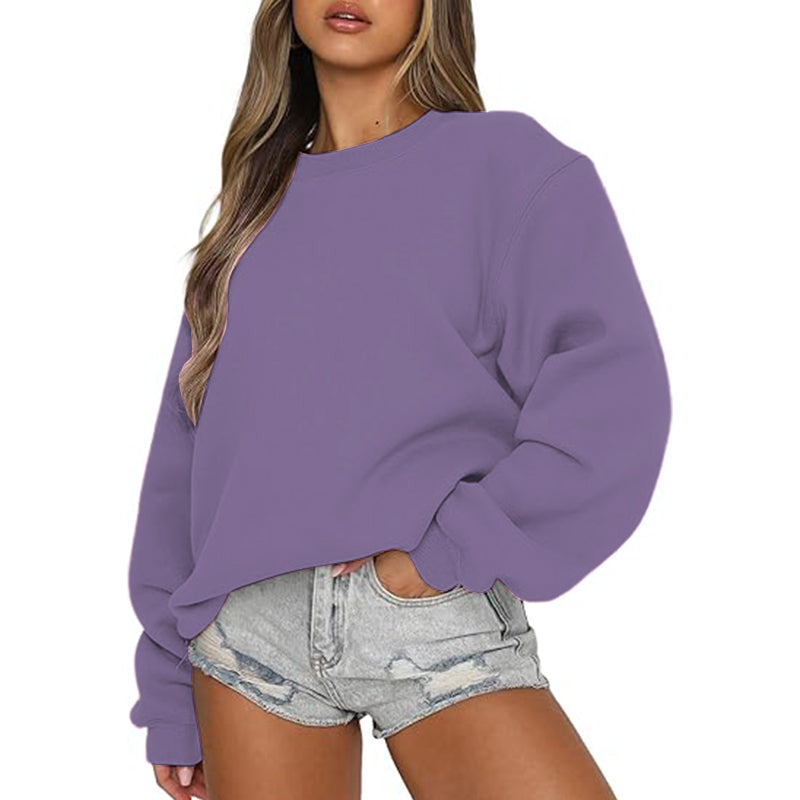 Women's sports shirt with oversized round neck