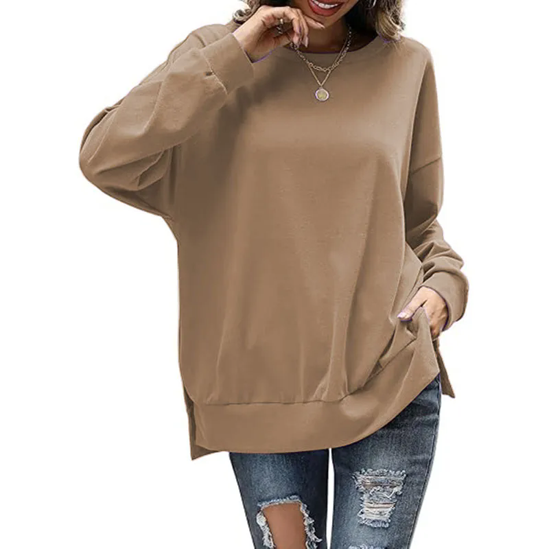Women Sweaters Crewneck Easy Street Long Sleeve Knit Fall Winter Tops