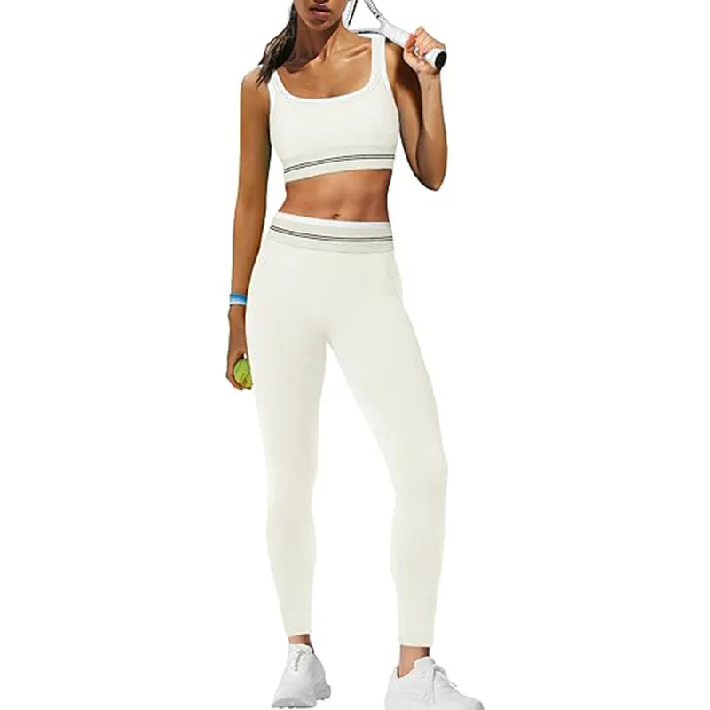 2 Piece Workout Sets for Womens Sports Bras and Leggings Outfits