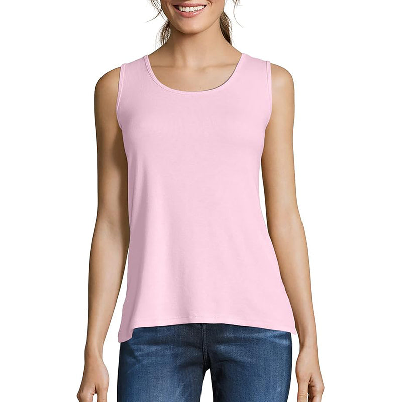 Womens Tank Tops Summer Sleeveless Basic Trendy Loose Crew Flowy Beach Shirt