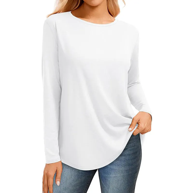 Womens Oversized Long Sleeve T Shirts 2025 Basic Tops