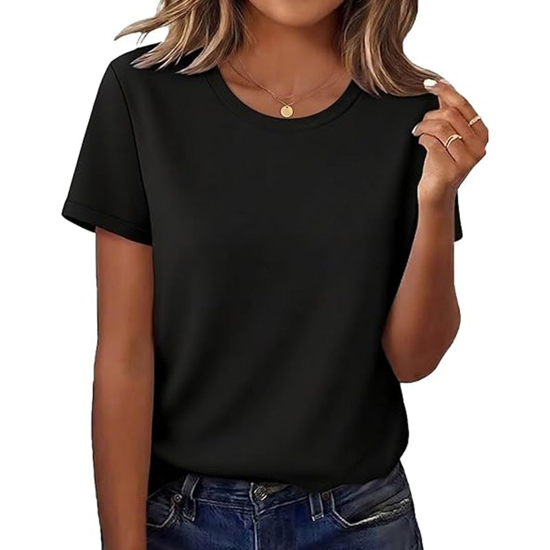 Women's Casual Short Sleeve T-Shirt Crewneck