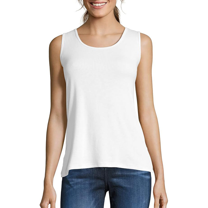 Womens Tank Tops Summer Sleeveless Basic Trendy Loose Crew Flowy Beach Shirt