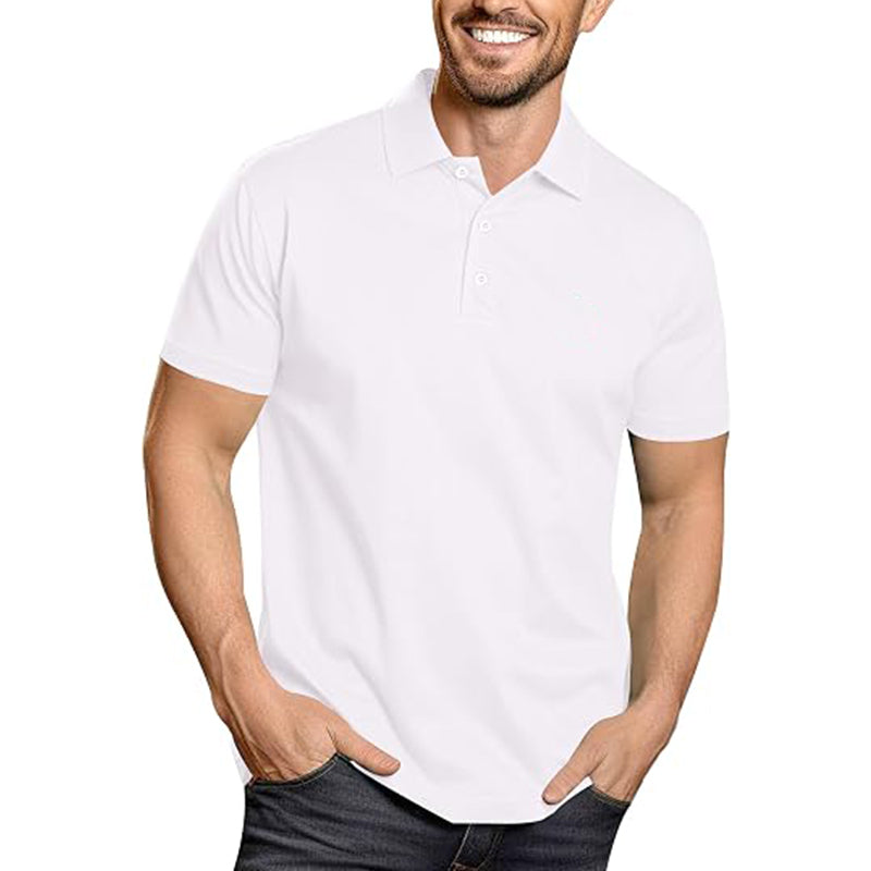 Men's Polo Shirt Short Sleeve Soft Slimming Golf Shirt