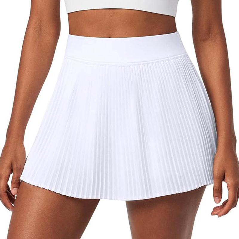 Pleated tennis skirt for women high waisted sports skirt with pockets waist cinching golf skirt